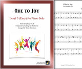 Ode to Joy: Level 3 - 1st piano page & cover