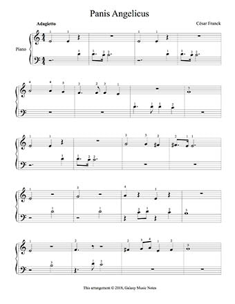 Panis Angelicus Level 1 - 1st piano music sheet