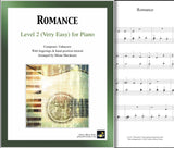 Romance: Level 2 - 1st piano page & cover