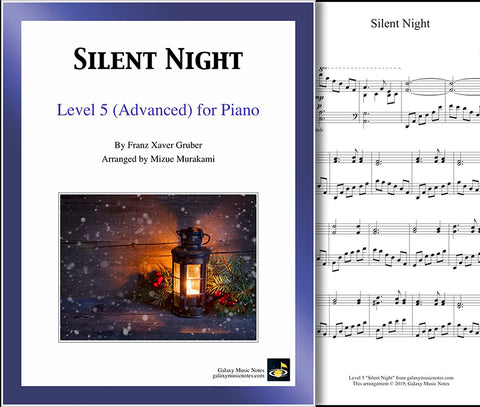 Silent Night: Level 5 - 1st piano page & cover
