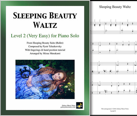 Sleeping Beauty Waltz Level 2 - Cover sheet & 1st page