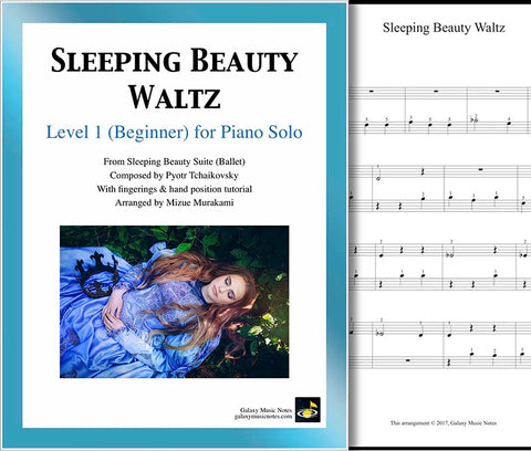 Sleeping Beauty Waltz Level 1 - Cover sheet & 1st page