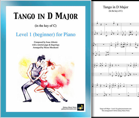 Tango in D Major Level 1 - Cover & partial 1st page