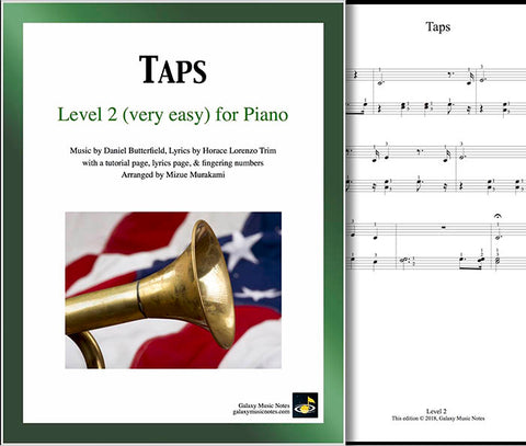 Taps Level 2 - Cover & 1st piano sheet