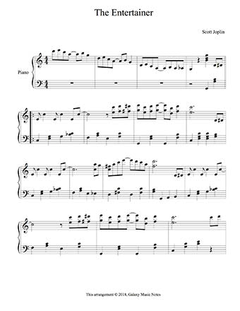 The Entertainer Level 5 - 1st piano music sheet