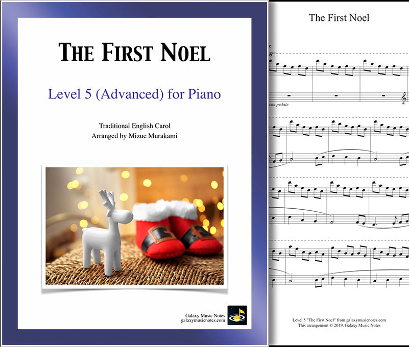 The First Noel: Level 5 - 1st piano page & cover