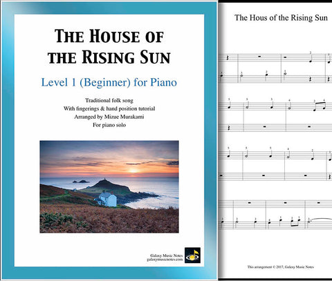 The House of the Rising Sun Level 1 - Cover & 1st piano sheet