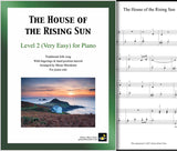 The House of the Rising Sun Level 2 - Cover & 1st piano sheet