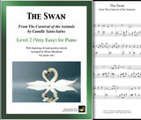The Swan: Level 2 - 1st music sheet & cover