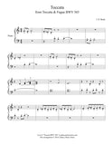 Toccata BWV 565: Level 2 Piano sheet music - page 1