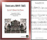 Toccata BWV 565 Level 3 - Cover sheet & 1st page