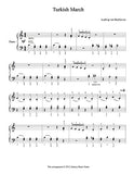 Turkish March by Beethoven Level 3 - 1st piano music sheet