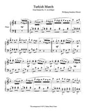 Turkish March by Mozart Level 4 - 1st piano music sheet
