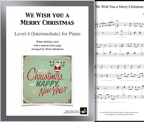 We Wish You a Merry Christmas: Level 4 - Cover & 1st page