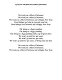 We Wish You a Merry Christmas: Lyrics page