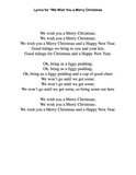 We Wish You a Merry Christmas - Lyrics page