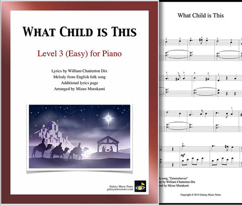 What Child is This Level 3 - Cover sheet & 1st page