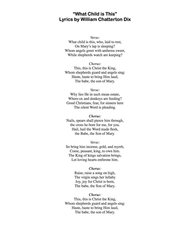 What Child is This - Lyrics page