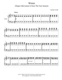 Winter-MVMT 1 Vivaldi: Level 5 Piano sheet music - page 1